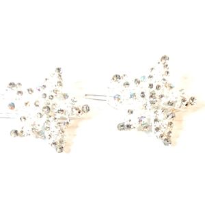Rhinestone Hair clip color clear,and metal color plated